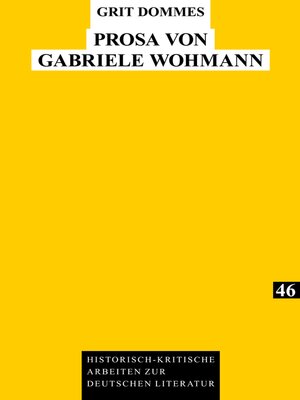 cover image of Prosa von Gabriele Wohmann
